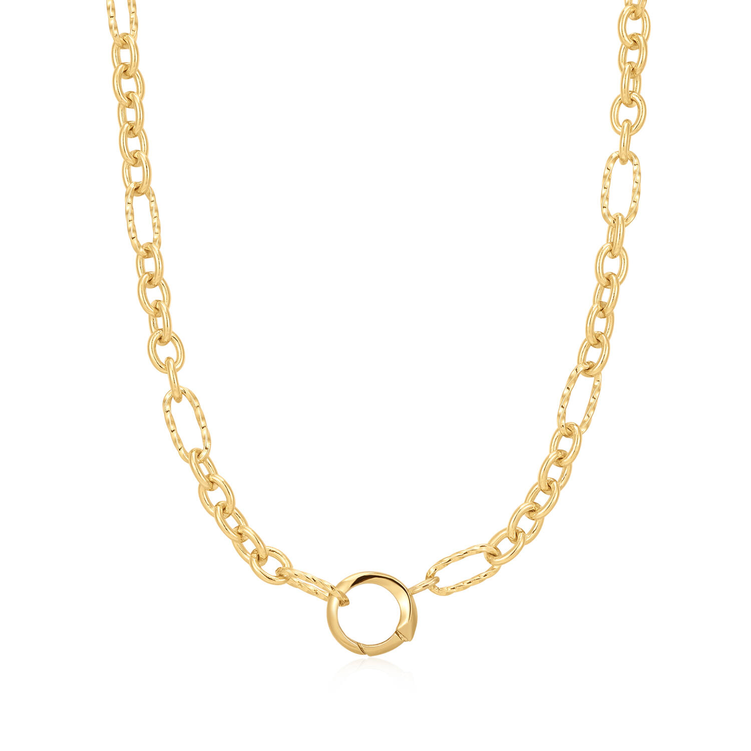  Pop Charms - Schakelcolliers - Zilver / 14kt GP - 45cm
